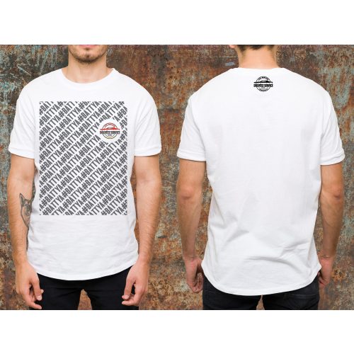 Báttya feliratok környakas póló-fehér