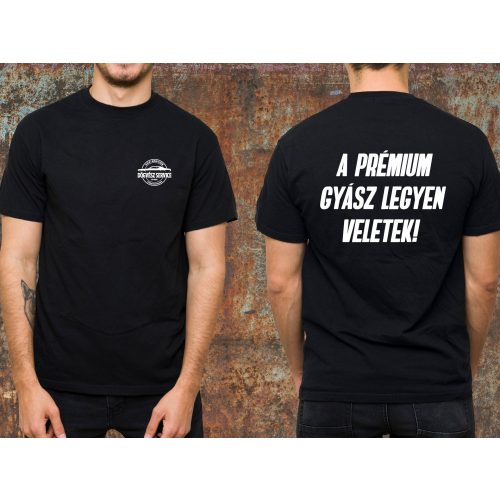 A prémium gyász legyen veletek környakas póló- fekete