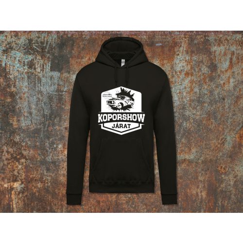 Koporshow képes bebújós pulóver-fekete