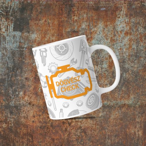 Dögvész check kerámia bögre