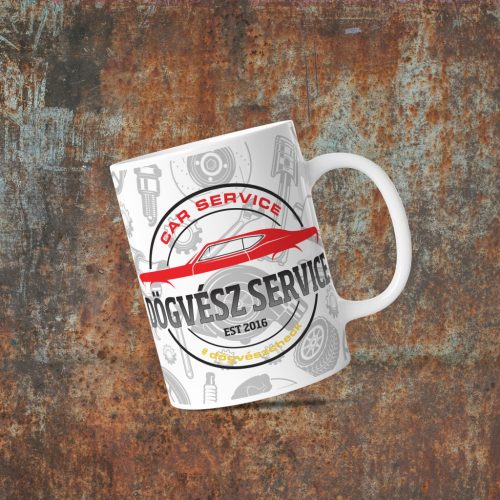 Dögvész logó kerámia bögre