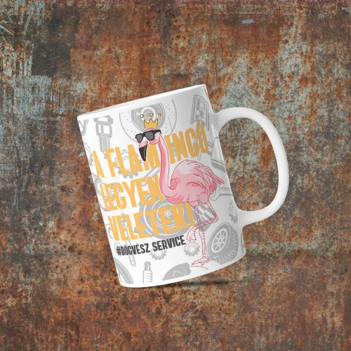 Flamingó legyen veletek kerámia bögre