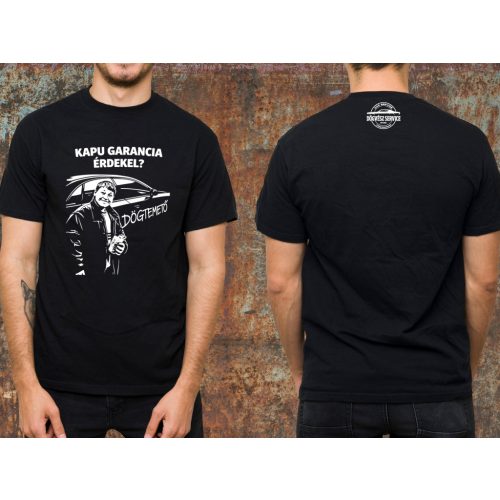 Kapugarancia érdekel környakas póló fekete